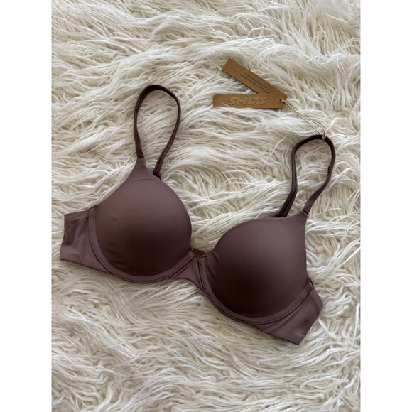 Skims Fits Everybody T-shirt Demi Bra Umber Size 32A - Picture 4 of 7